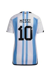 Fotbalové Dres Argentina Lionel Messi #10 Dámské Domácí Oblečení MS 2022 Krátký Rukáv